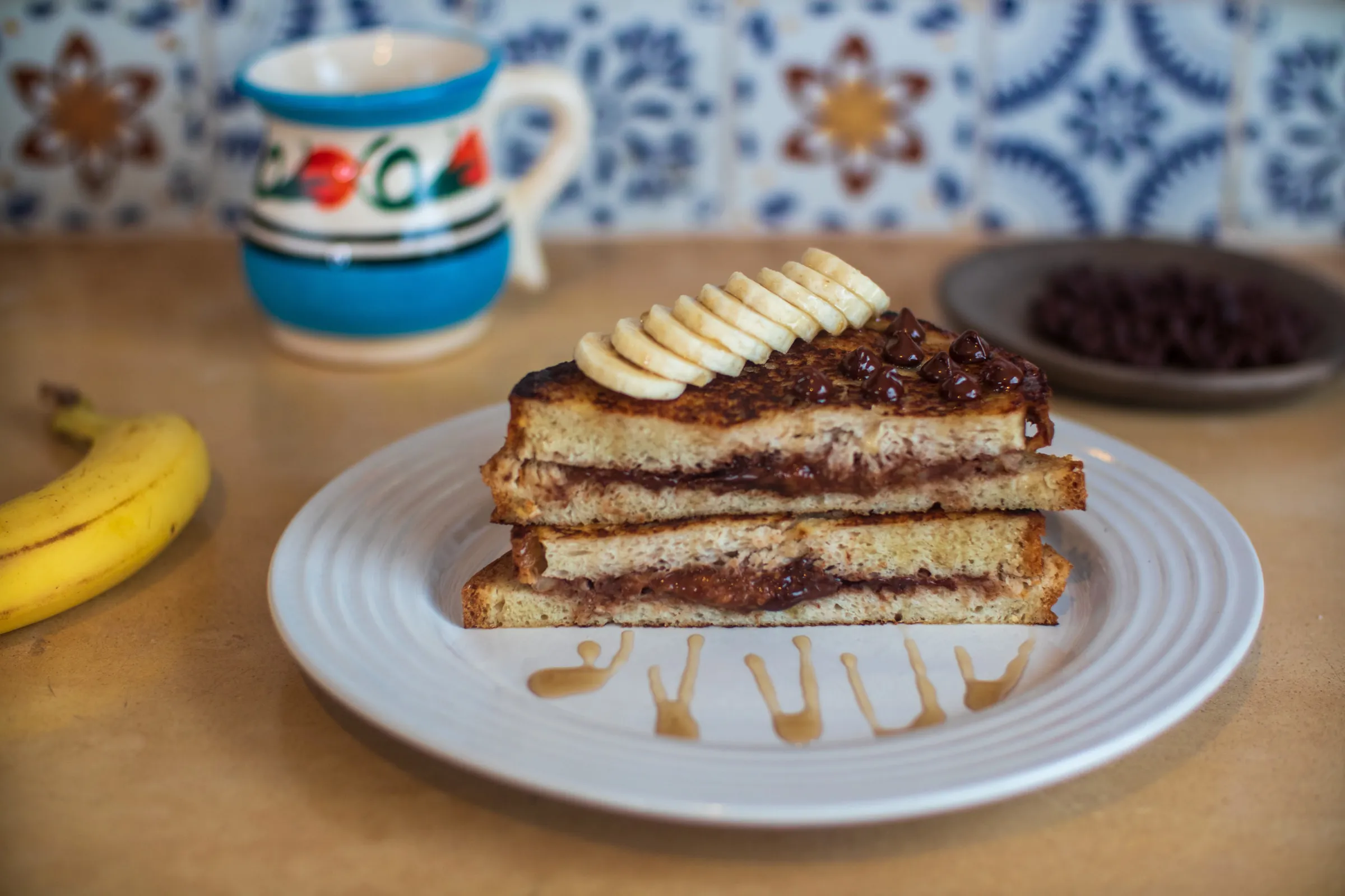 Banana & Chocolate French Toast - 401 Calories