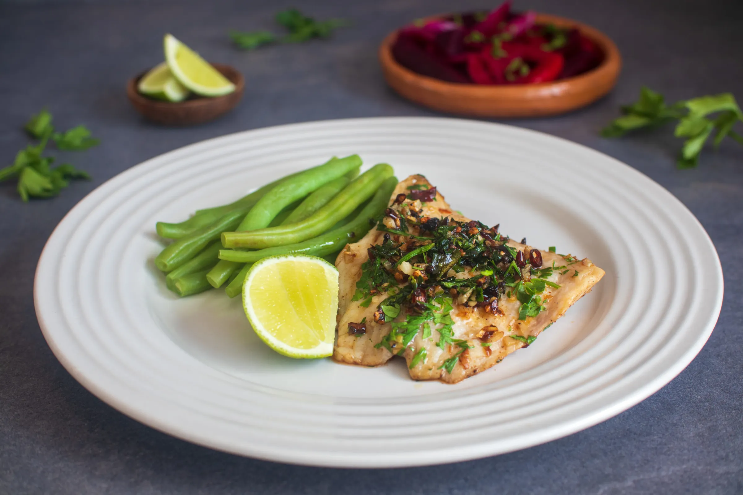 Garlic & Herb Fish - 210 Calories