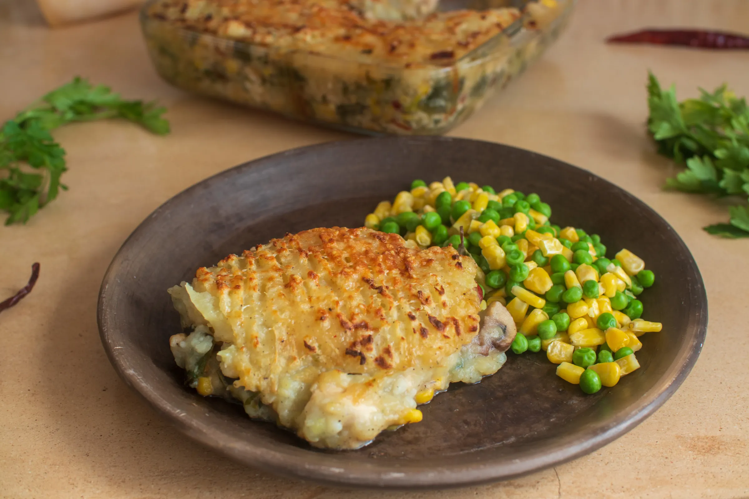 Chicken & Sweetcorn Pie - 414 Calories
