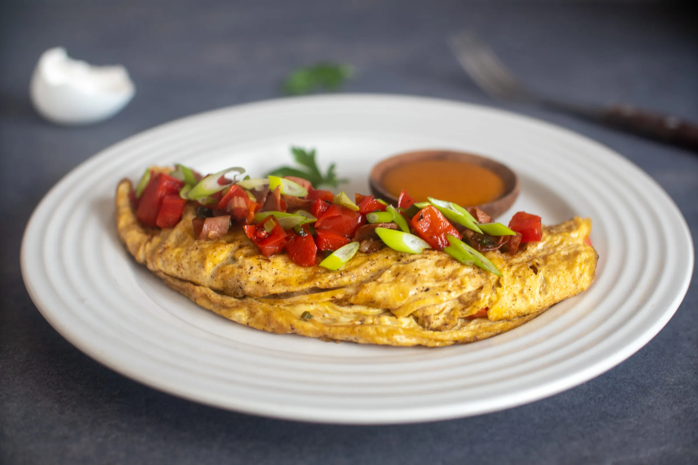 Turkey Bacon Omelette - 287 Calories
